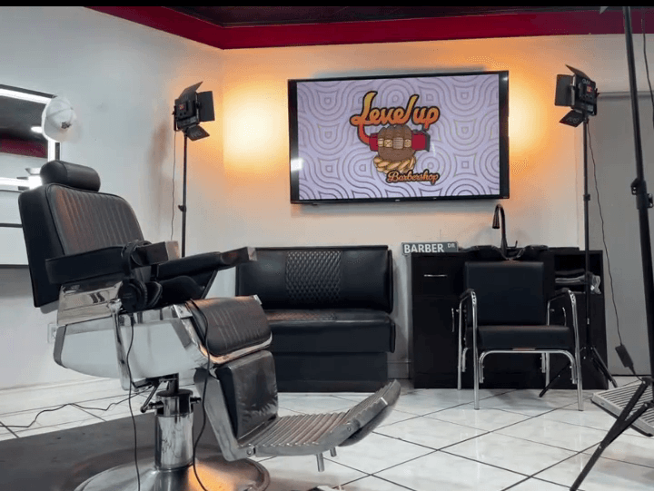Inside the Level Up Fades & SMP studio in Tampa, FL